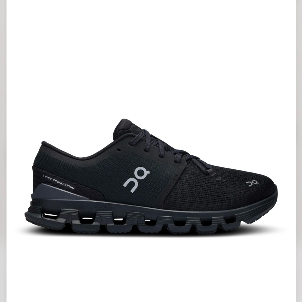 On Cloud X 4 Running Black Athletic Shoes